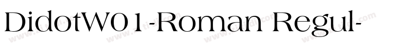 DidotW01-Roman Regul字体转换